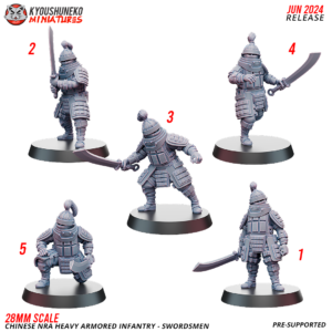 Swordsmen - Chinese NRA Heavy Armored Infantry ww2 - x5
