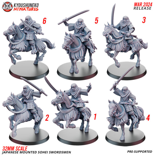 Japanese Mounted Sohei Swordsmen - x1