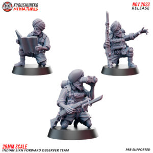 Forward Scout - Indian Sikh Infantry ww2 - x3