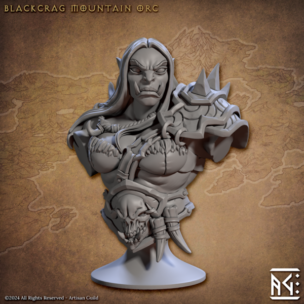 20b43622d5582933feda9104749d08b7-2.png BUST - Blackcrag Mountain Orc Female - x1