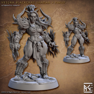 Vesdra the Blackcrag Shaman - Orc Pinup NSFW - x1