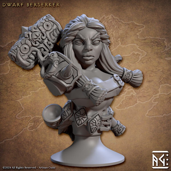 4e7cfe99107a781103eee95e091f7392-1.jpg Bust: Female Dwarf Berserker - x1
