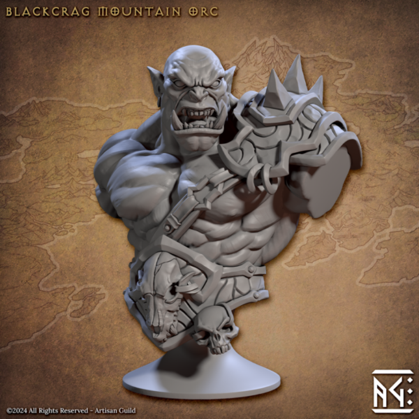 e574626e4c4f8a3e2472fb5c27261be3-2.png BUST - Blackcrag Mountain Orc Male - x1