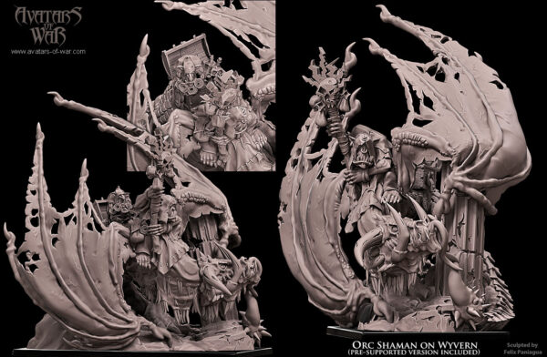 Orc Shaman on Wyvern