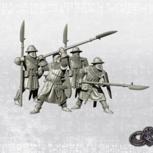 Flemish Militia armed with spears - Early 14th - x5