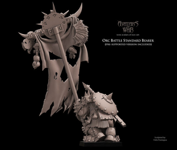 Orc Battle Standard Bearer - 1x