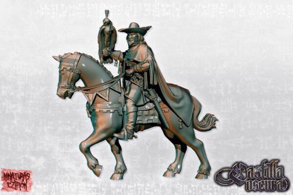 Nobleman Falconer on Horse - x1