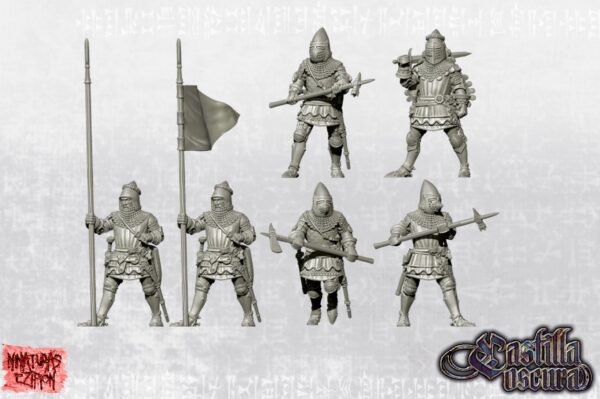 Knights with poleaxe - x1
