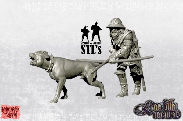 English Yeoman with warhound - x2