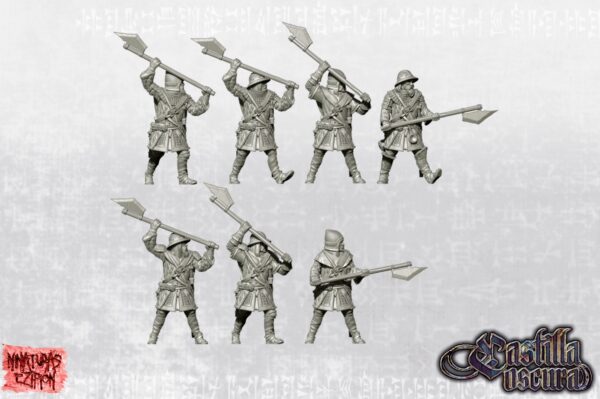 Men at arms with voulges - x1