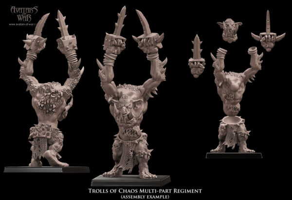 Trolls of Chaos multi-part regiment - 5x