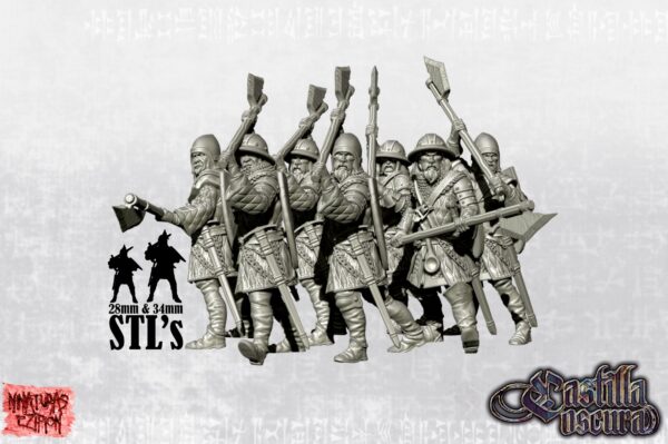 Men at arms with voulges - x5