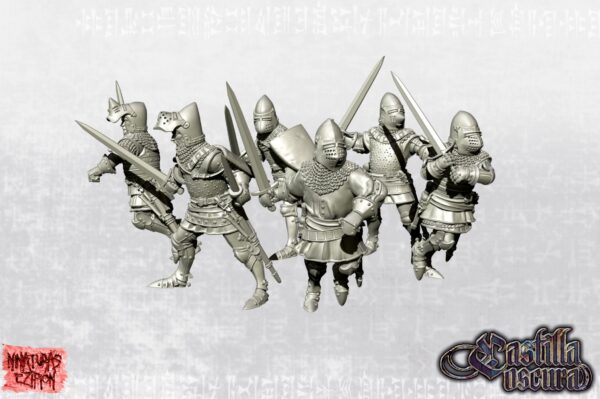 English Knights on foot with sword - x1