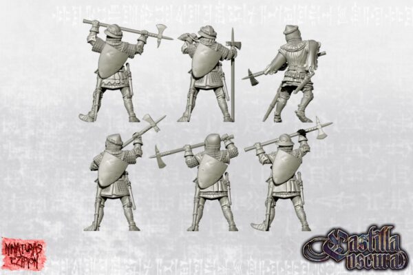Men at arms with poleaxes - x1