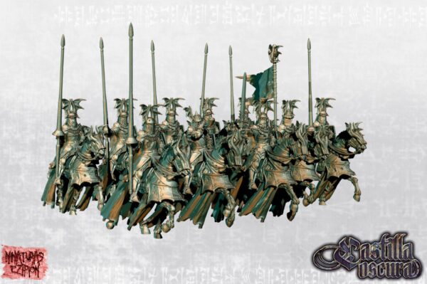 Black Grail Knights on horse - x1