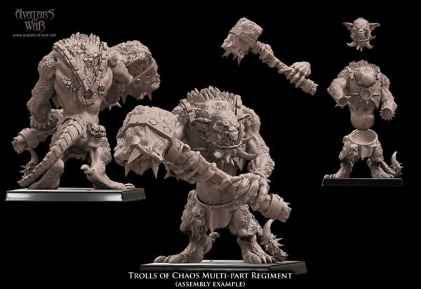 Trolls of Chaos multi-part regiment - 5x