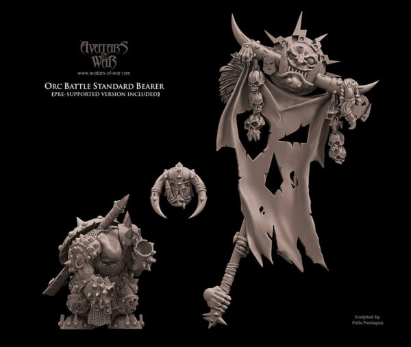 Orc Battle Standard Bearer - 1x