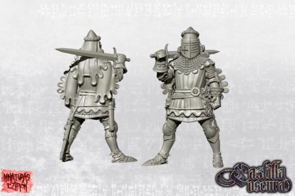 Knights with poleaxe - x5