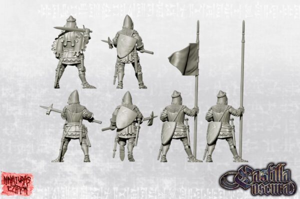 Knights with poleaxe - x1