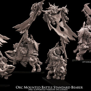 Orc mounted Battle Standard Bearer - 1x