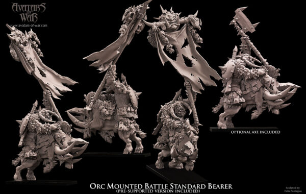 5b7233cc79b6cb72e8316edd95c60a6d.jpg Orc mounted Battle Standard Bearer - 1x