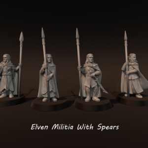 Elven Militia With Spears - x1