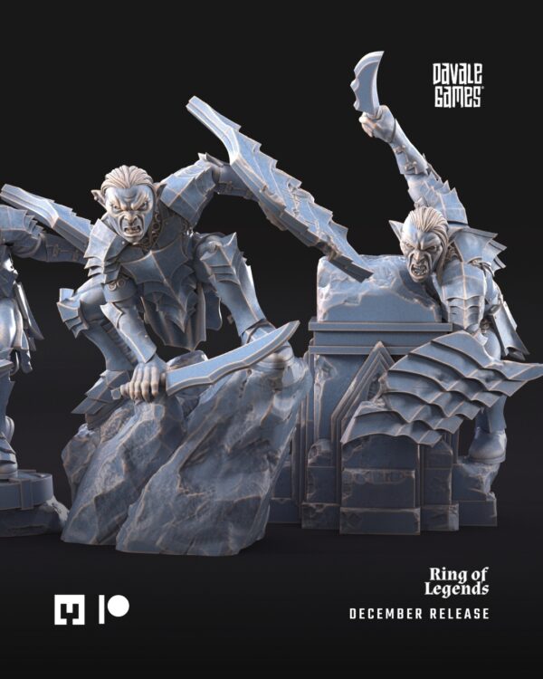 68f440f3595a16b0c2b48c004dee532f.jpg Goblins of the cave - Warriors with sword and shield - 10x