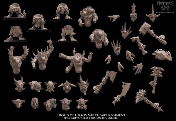 Trolls of Chaos multi-part regiment - 5x