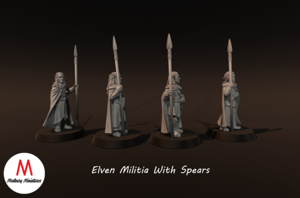 Elven Militia With Spears x4