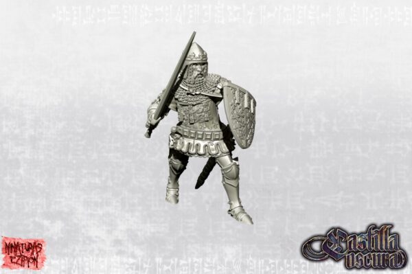 Black Prince on Foot with crowned bascinet - x1
