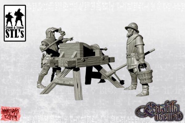 Pot-de-fer - Primitive Western Cannon - x1 + Crew - x2