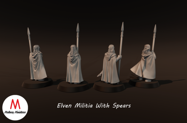 Elven Militia With Spears x4