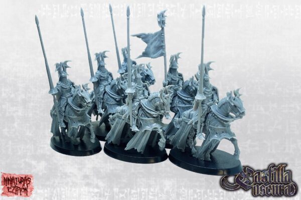 Black Grail Knights on horse - x1