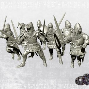 English Knights on foot with sword - x10