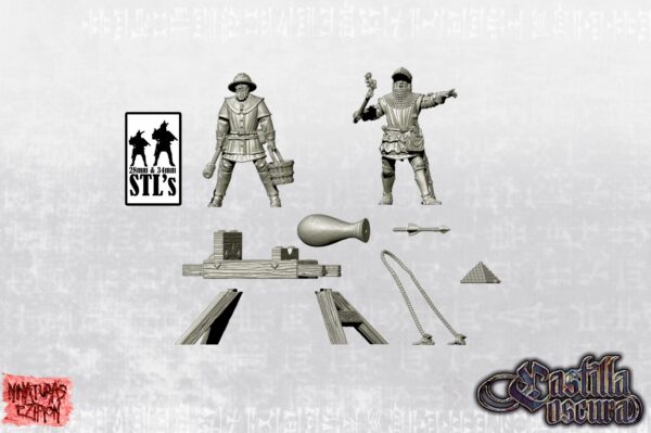 Pot-de-fer - Primitive Western Cannon - x1 + Crew - x2