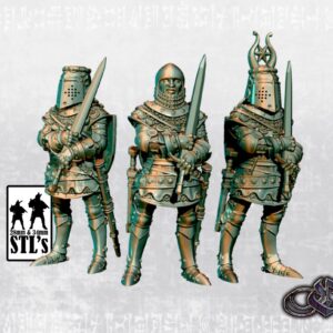 German Knight on foot - x3