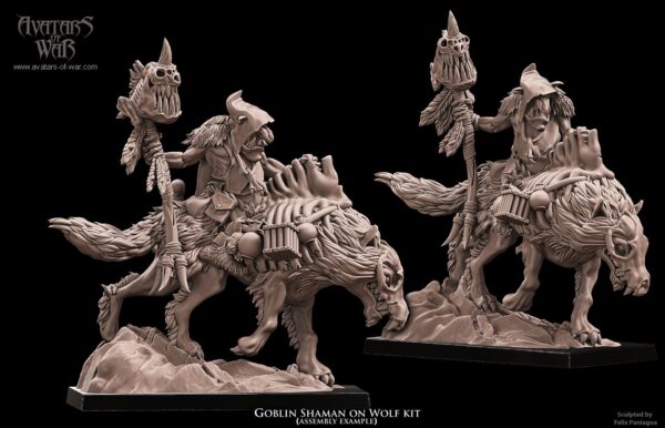 Goblin Shaman on Wolf multi-part hero - 1x