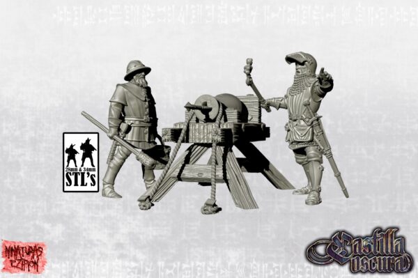 Pot-de-fer - Primitive Western Cannon - x1 + Crew - x2