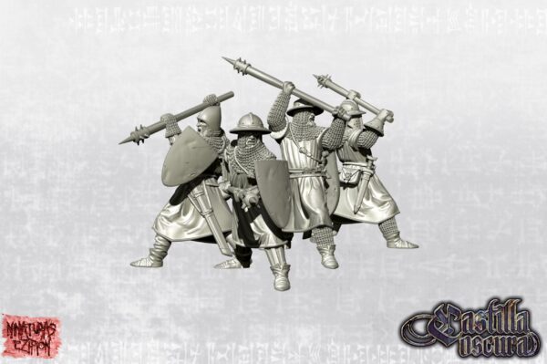 Flemish Militia armed with "Goedendag" - x4
