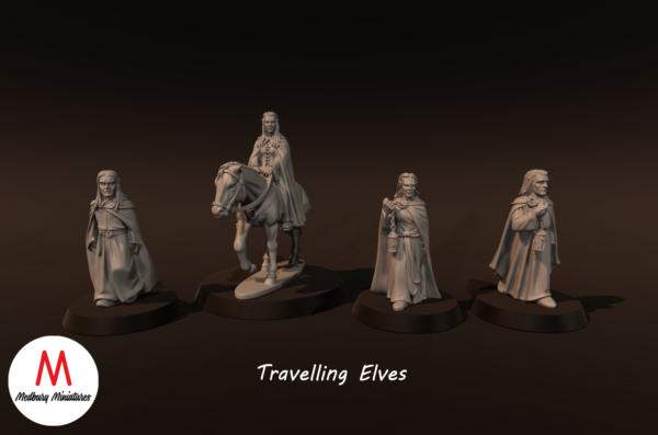 Travelling Elf Mounted - x1