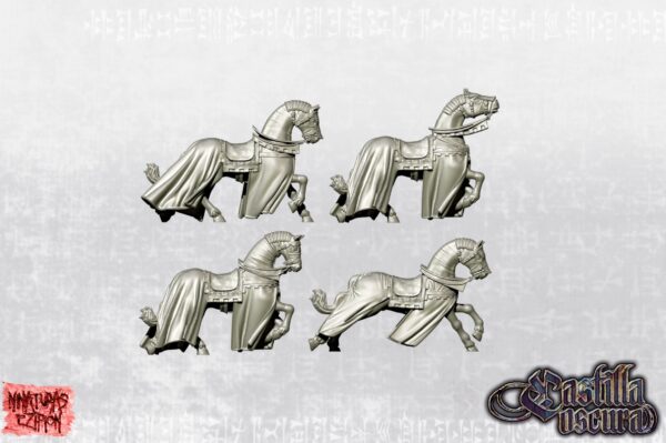 Late Crusader Knights on Horse - x10