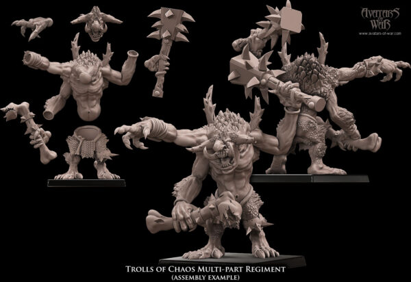 Trolls of Chaos multi-part regiment - 5x