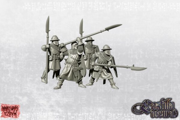 Flemish Militia armed with spears - Early 14th - x1