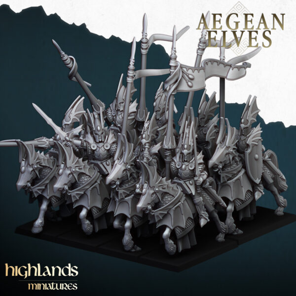 Aegean Elves Mounted Dragons - x5