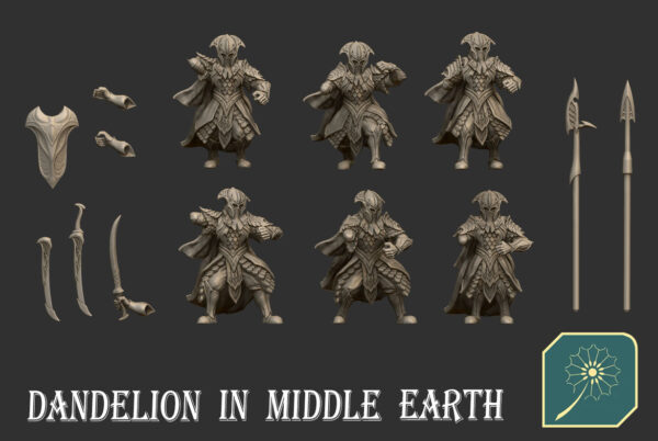 490195cd76385e876227e7627f5a0cf1.jpg Elven Royal Guard Spear and Shield - x1