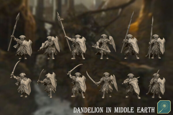 68cd9625e4a7aa27a8f6970a9469dcb6.jpg Elven Royal Guard Spear and Shield - x1