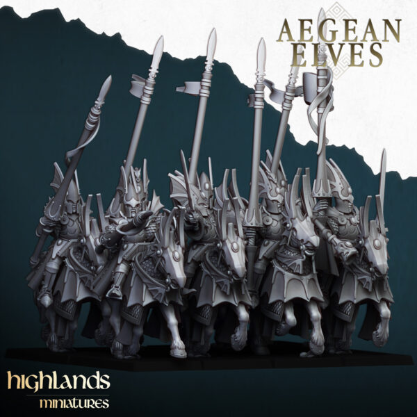 Aegean Elves Mounted Dragons - x10