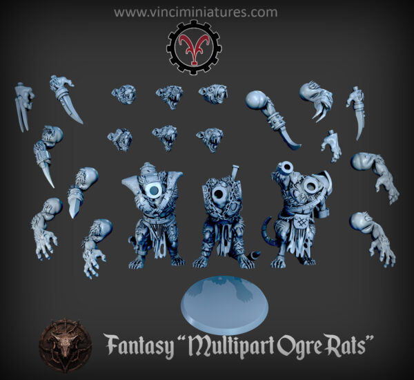 Multipart Ogre Rats - x3