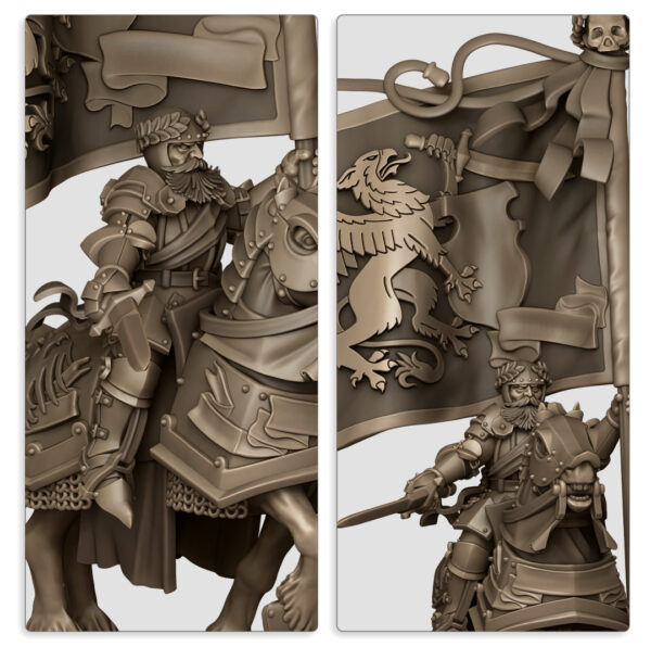 Mounted Sunland Banner Bearer - x1