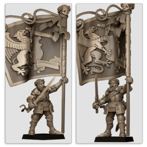8a0af20a76c62d598ba2118c4570dba6.jpg Dismounted Sunland Banner Bearer - x1